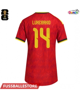 Günstige Belgien Dodi Lukebakio #14 Heimtrikot Damen WM 2026 Kurzarm
